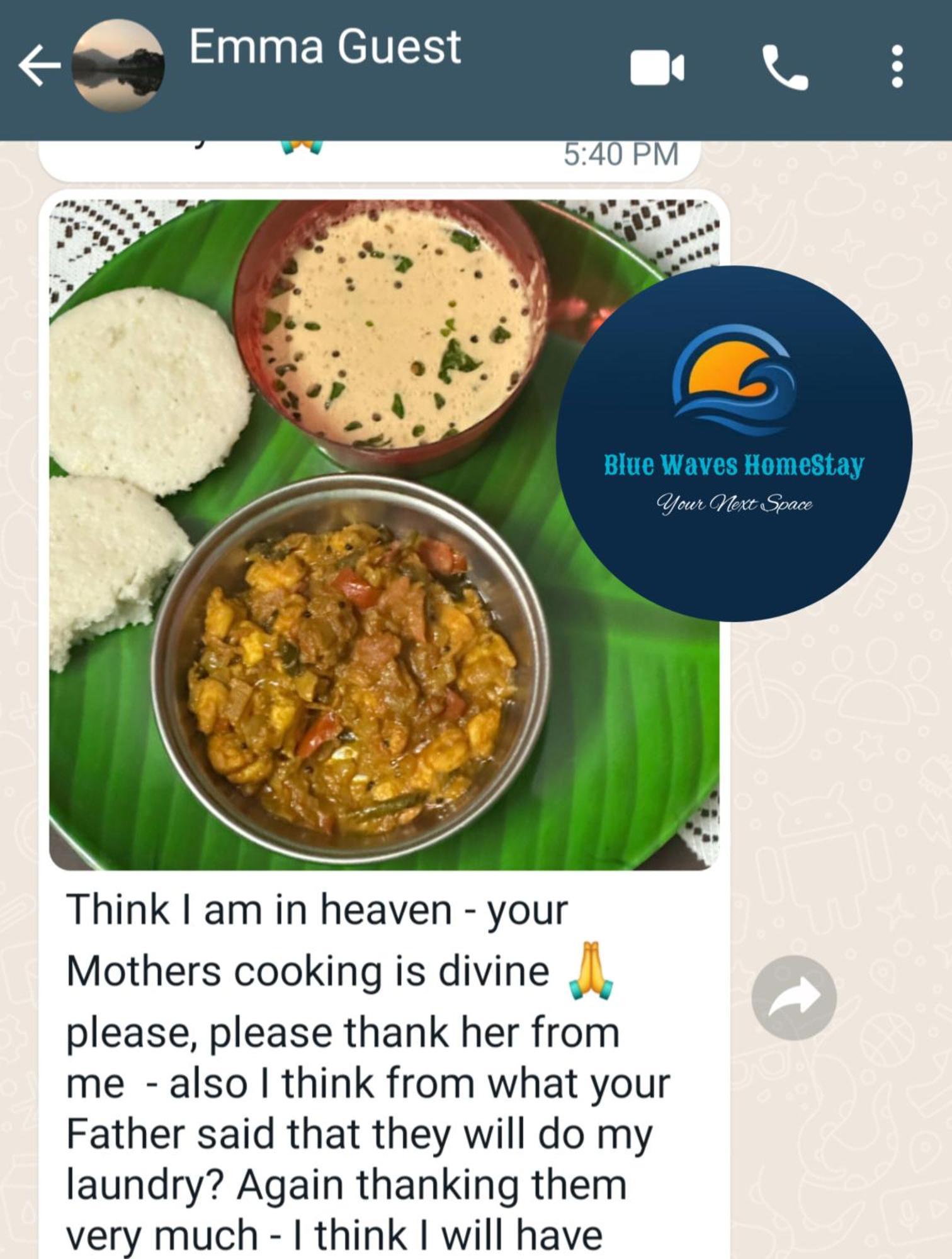 Blue Waves Homestay 蓬蒂切里 外观 照片